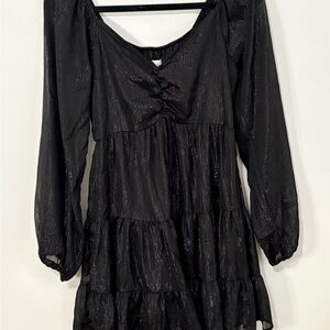 Altar'd State Black Shimmer Dress